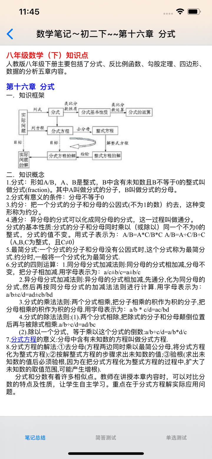初中数学总结大全 screenshot 1