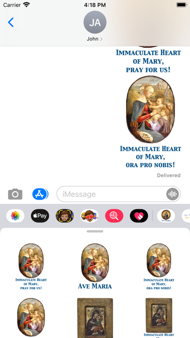 Ave Maria stickers Screenshot
