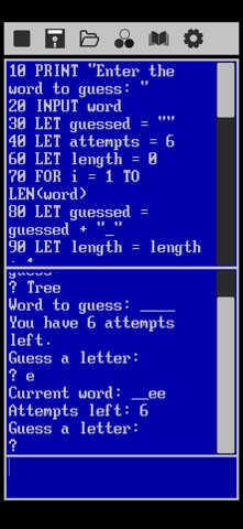 QuackBASIC: Code in BASIC screenshot