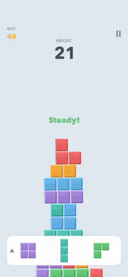 Screenshot von Block Stack - Turm Bauen Spiel auf dem iPhone 1