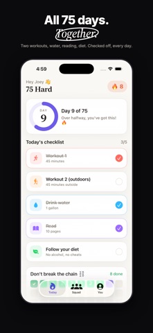 Squad75: 75 Day Challenge Screenshot 1 of 5