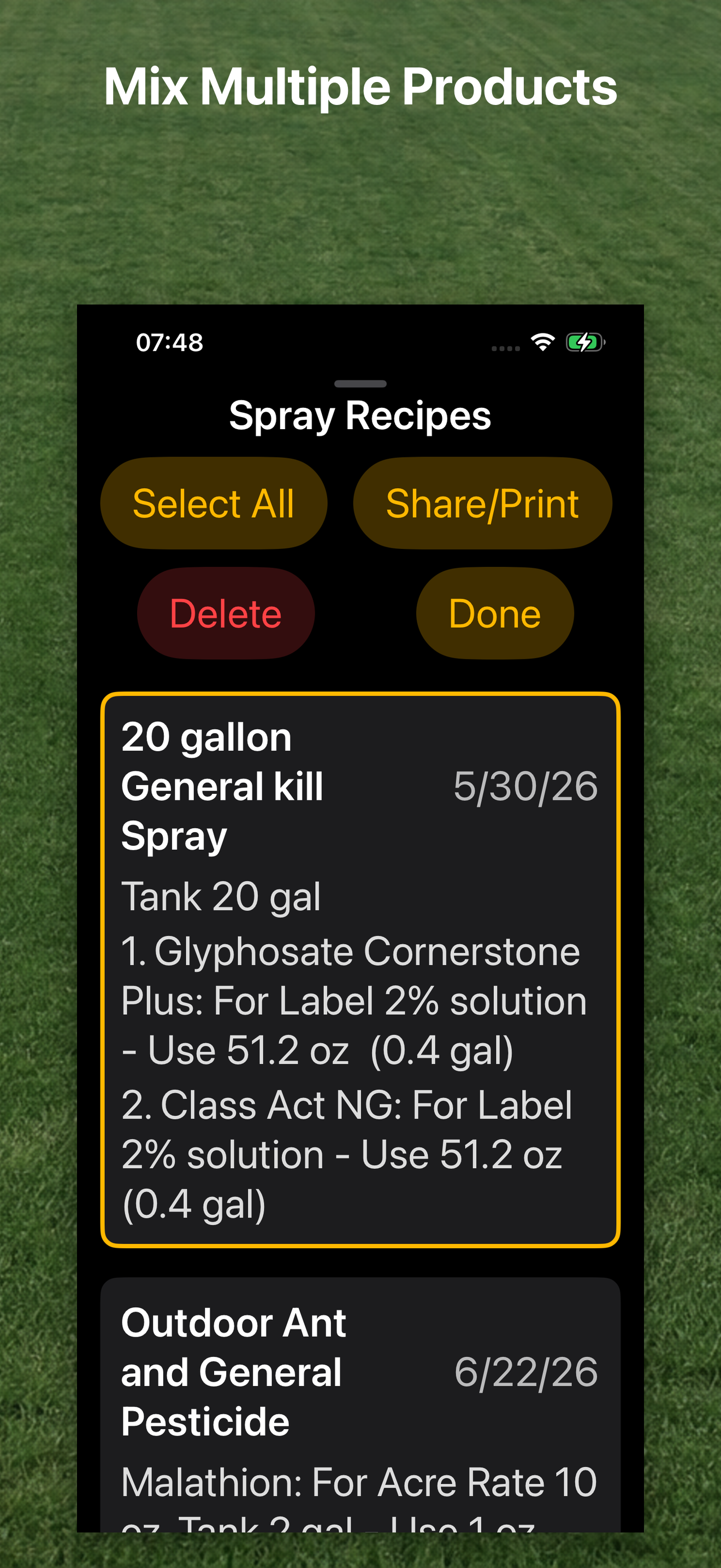 Spot Spray Tank Mix Calculator
