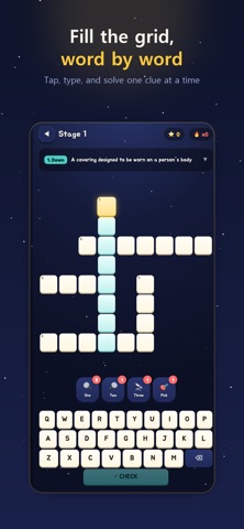 MoonWord - Crossword Puzzle screenshot 1