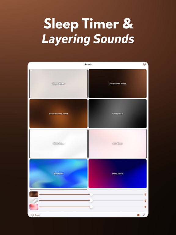 Brown Noise for Sleeping iPad screenshot 3 - Health & Fitness app