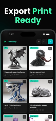 Remeshy: AI 3D Printables Screenshot 3 of 4