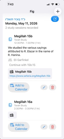 Fig Torah Diary Screenshot 3 of 3