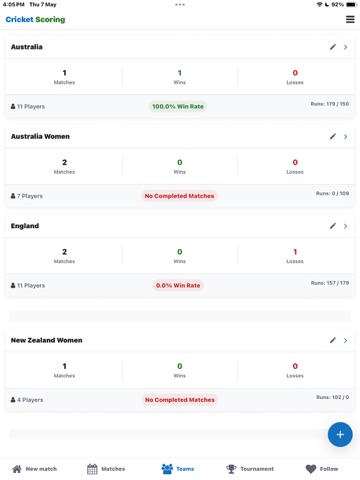 CricPulse-Cricket Scoring App iPad screenshot