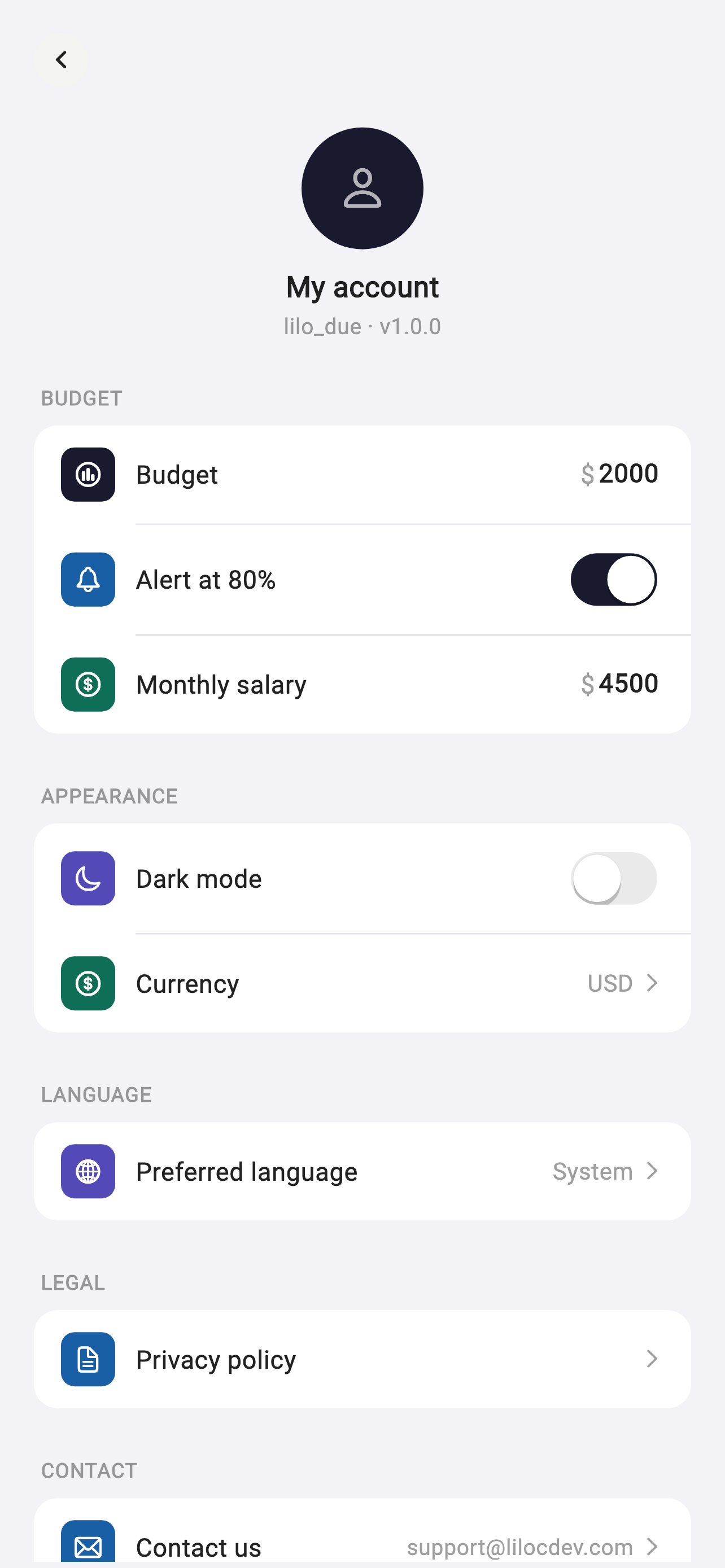 Lilo Due - Expense Tracker