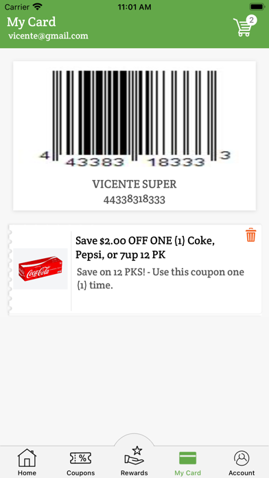 Vicente's Supermarket Rewards Screenshot