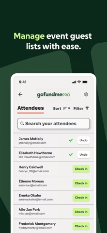 GoFundMe Pro Live Events iPhone screenshot