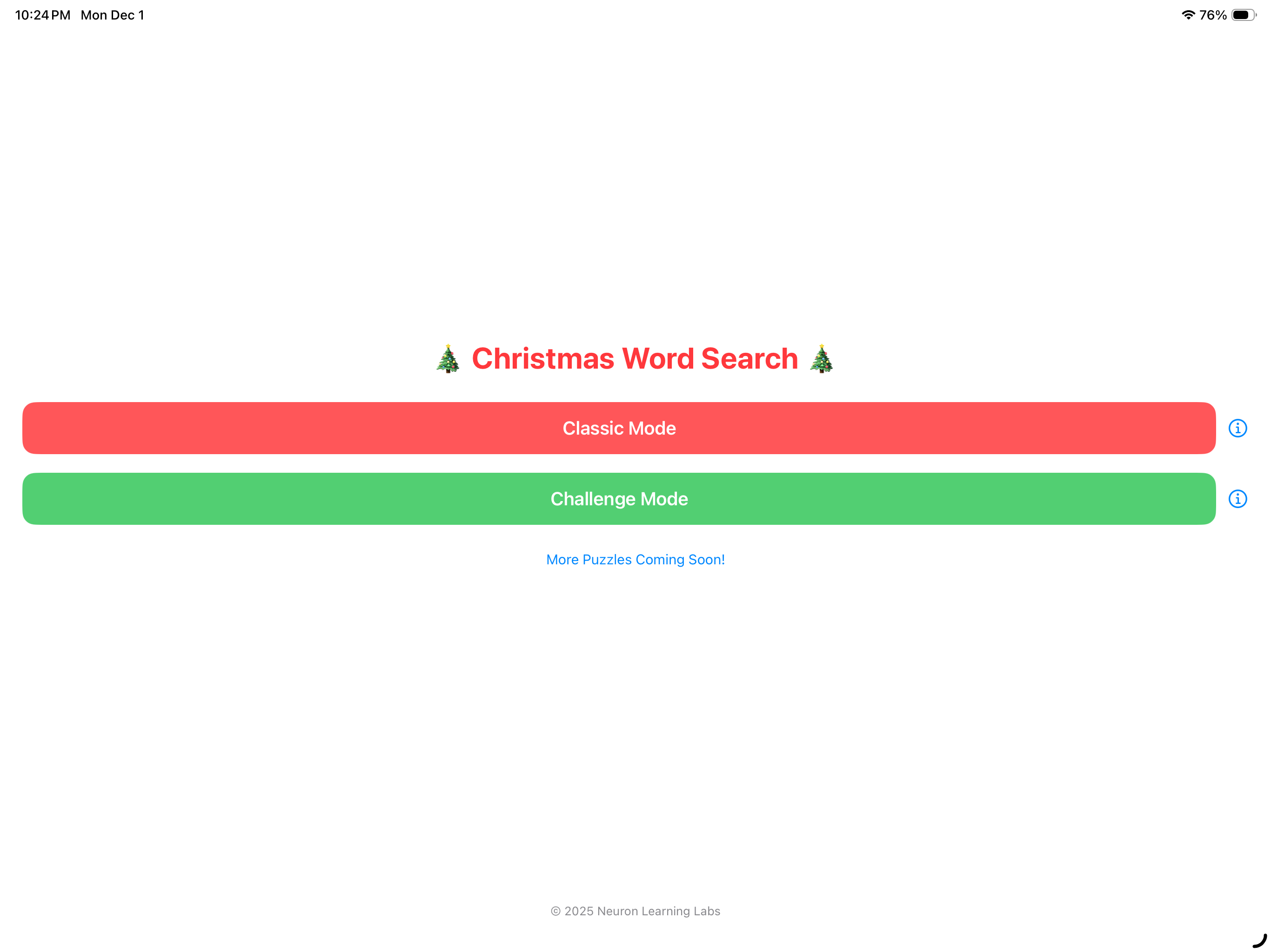 Christmas Song Word Search
