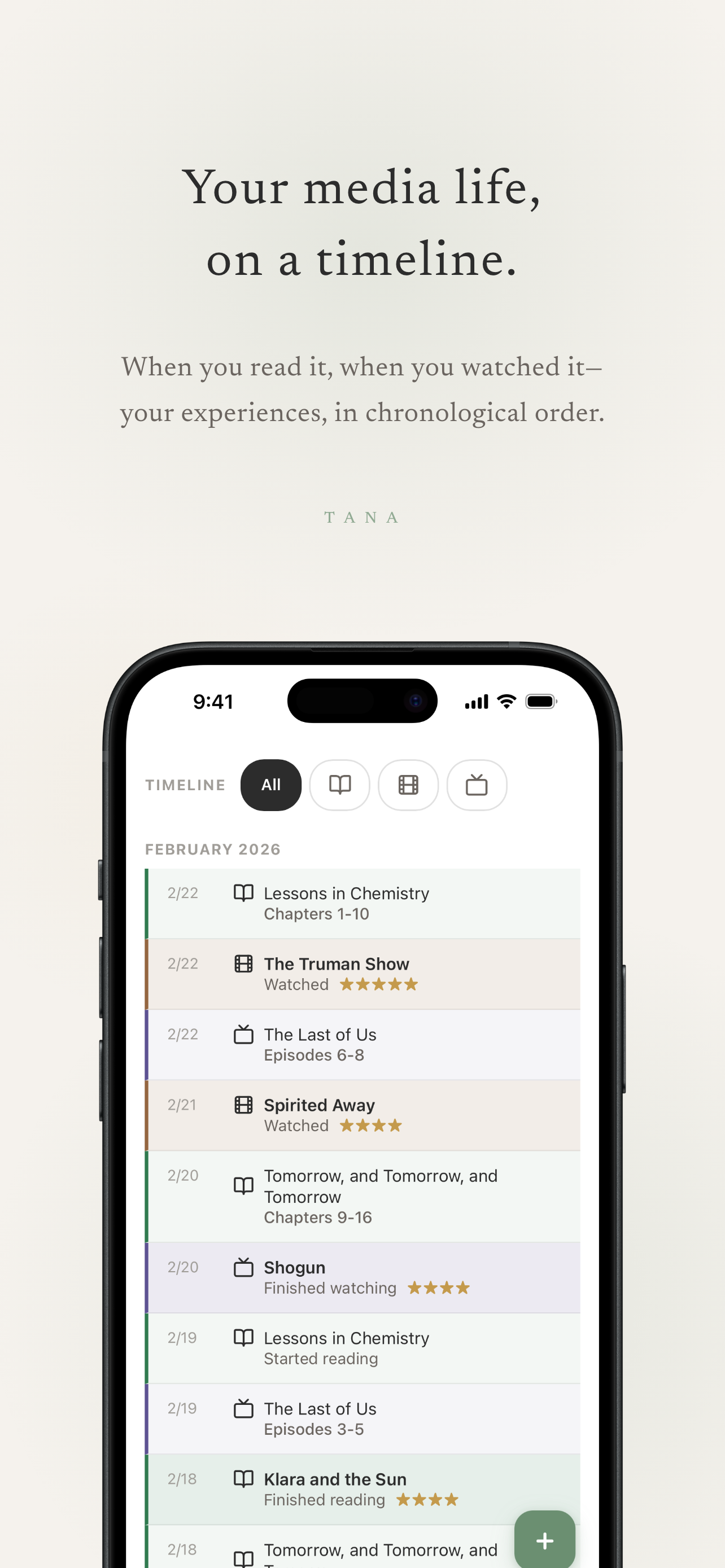 TANA - Media tracker screenshot 3