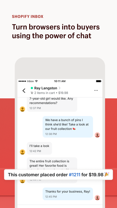 Shopify Inbox Screenshot
