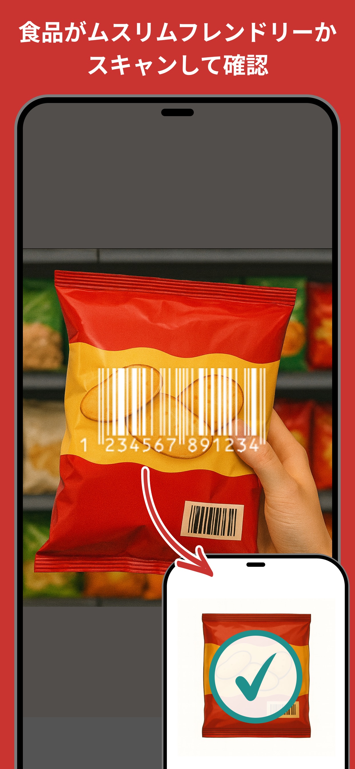 食品がムスリムフレンドリーかスキャンして確認