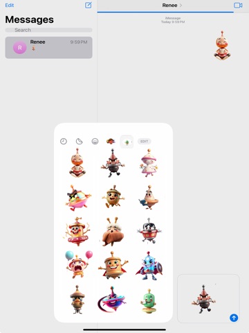 Spinning Top Stickers iPad screenshot