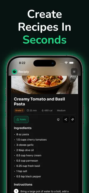 Reciply - Recipe Generator screenshot 1