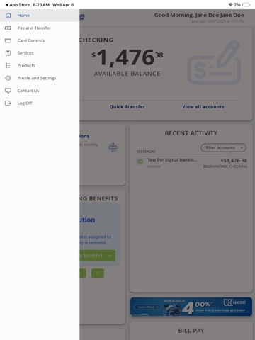 UK Credit Union iPad screenshot