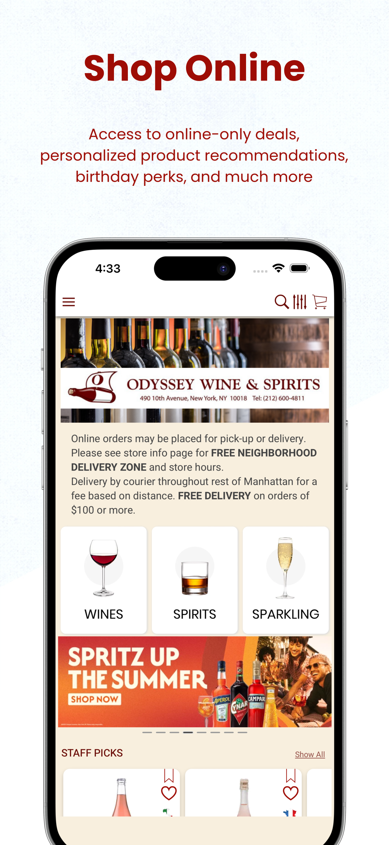 Odyssey Wine & Spirits screenshot 1