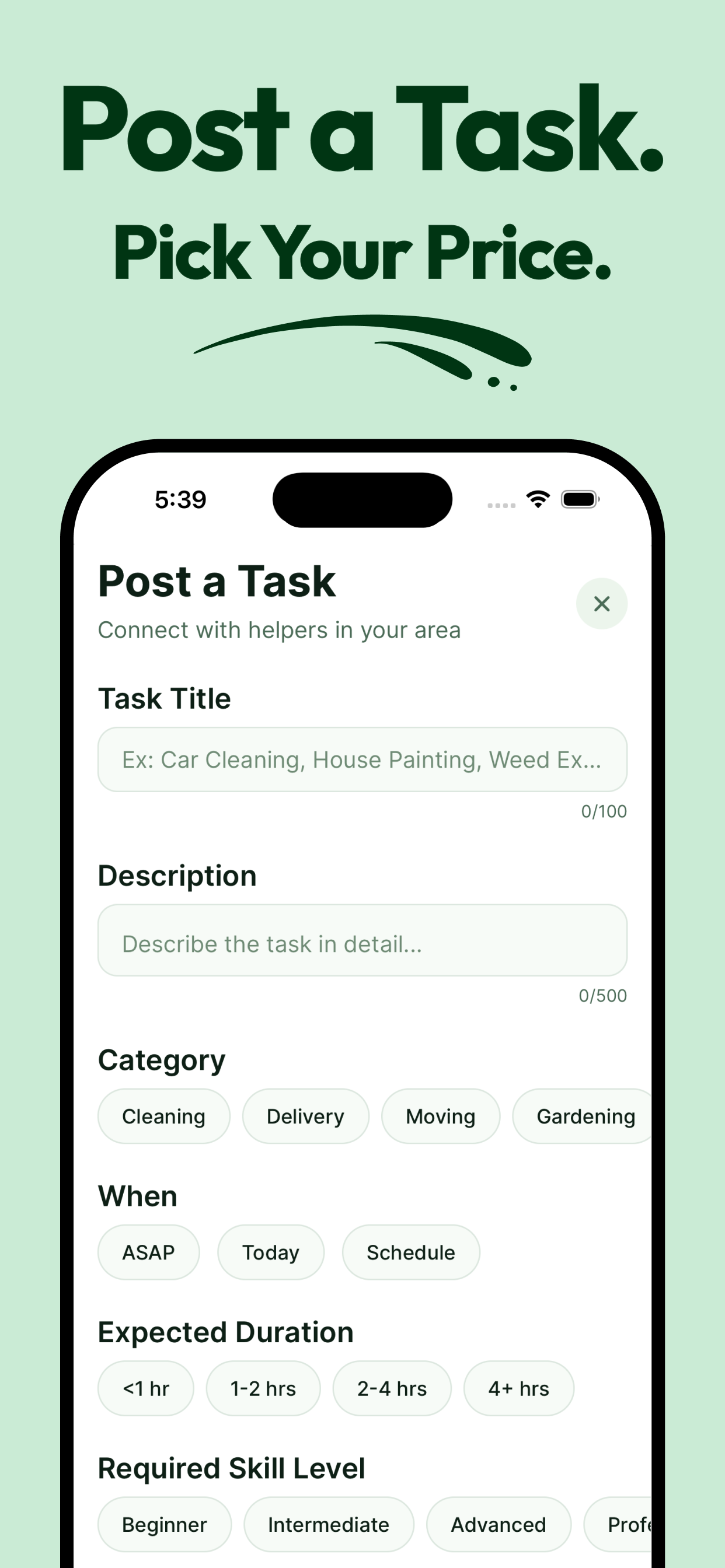 Taskr: Get Help. Earn Money. screenshot 2