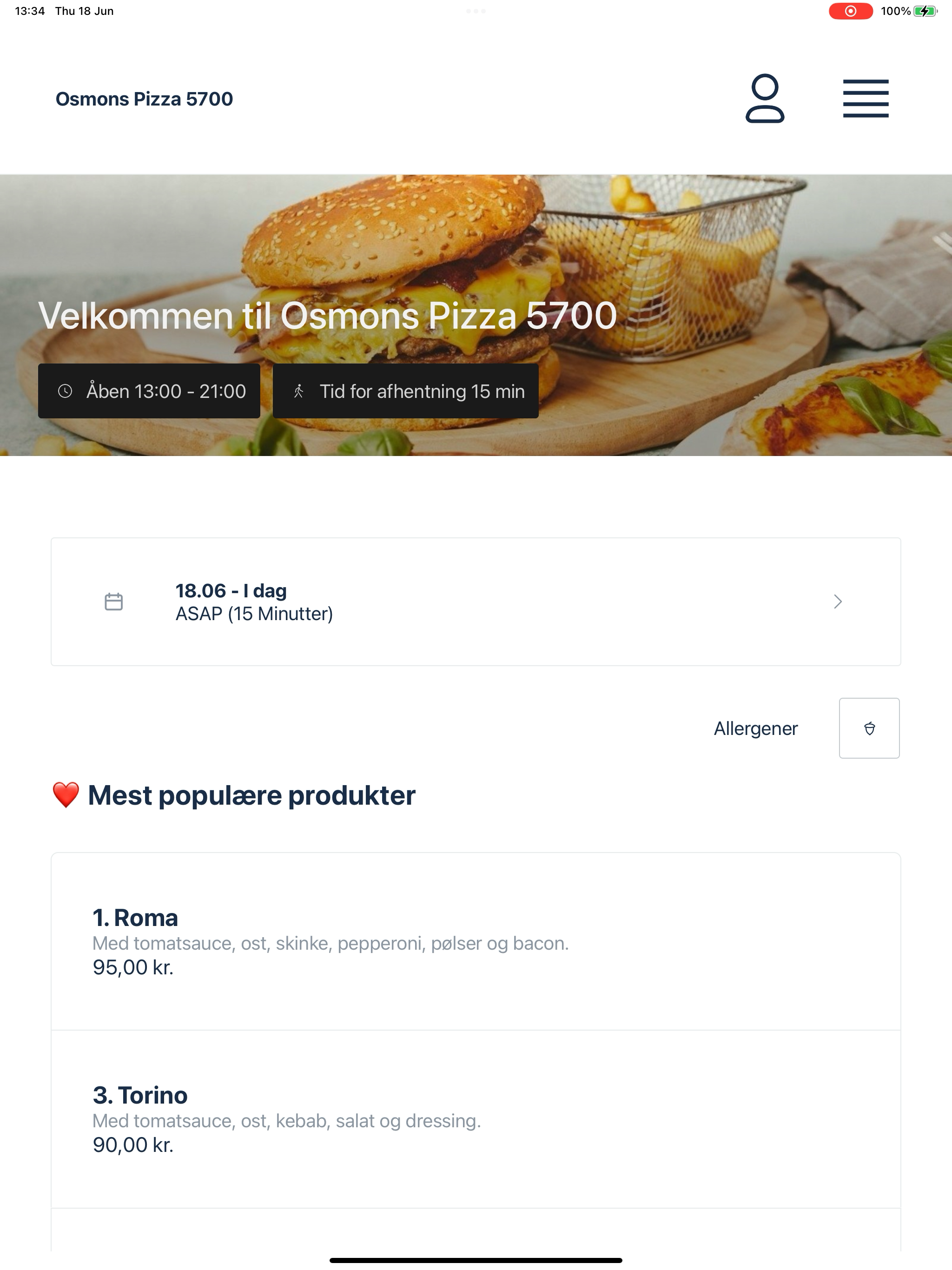 Osmons Pizza 5700 DK