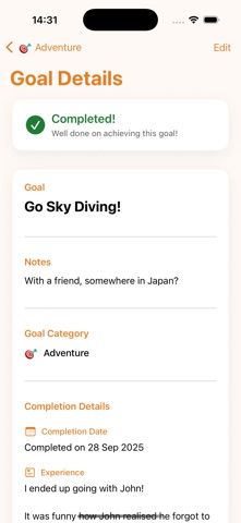 memola: Bucket List iPhone screenshot