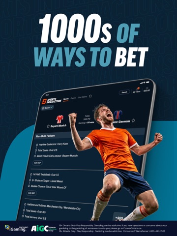 Sports Interaction Sportsbook iPad screenshot 1