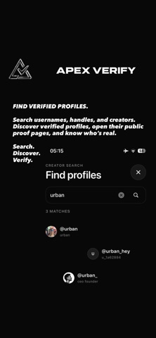 Apex Verify screenshot