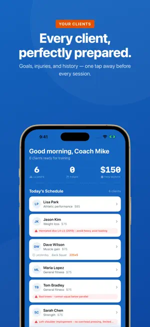Personal Trainer Log - Rep screenshot 1
