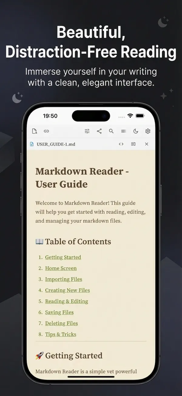 #2. MarkReader:Read Markdown files (iOS) Ved: 望 余