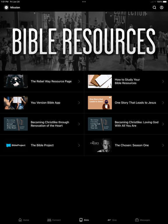 Mission Church - Ventura iPad screenshot 3 - Education app