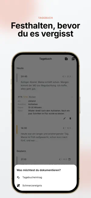 MeinPflegetagebuch screenshot 2