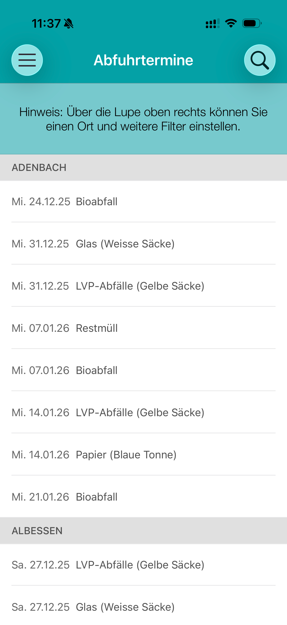 Abfallapp Landkreis Kusel