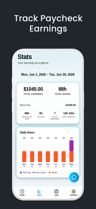 Hours Tracker Pay Calculator Screenshot 3 of 5