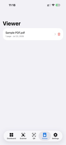 Scanza - PDF & QR Scanner iPhone screenshot