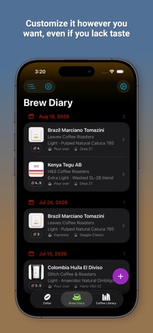 Coffee Cellar & Diary app screenshot 3