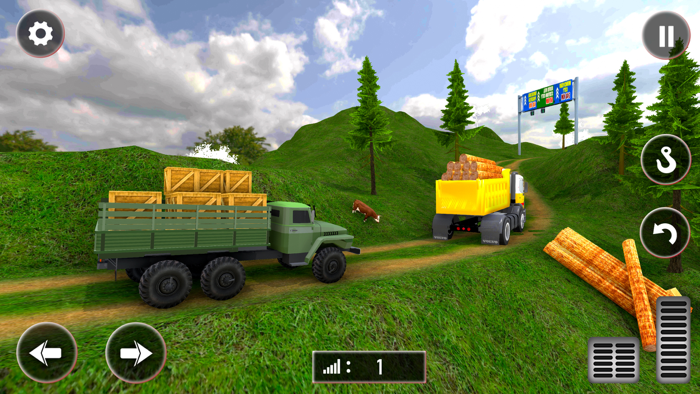 Hill Truck Driving Cargo Game