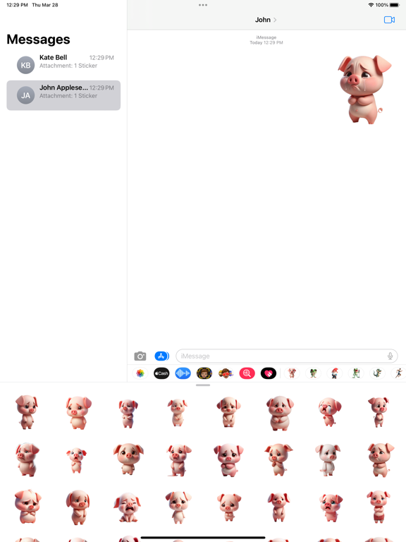 Screenshot #4 pour Sad Piglet Stickers