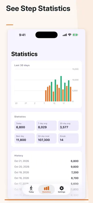 Pedometer & Step Counter App screenshot 4