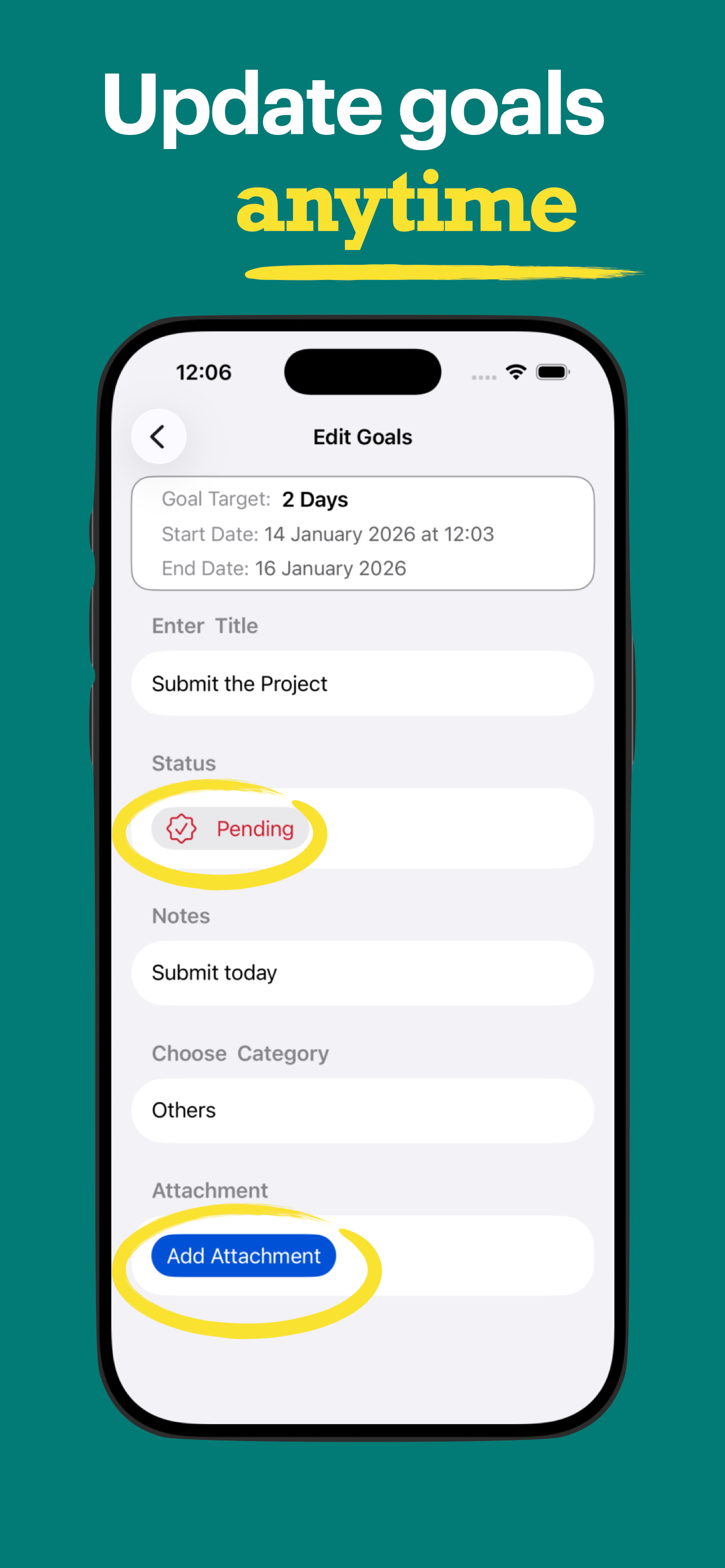 Goal Progress: Daily Tracker