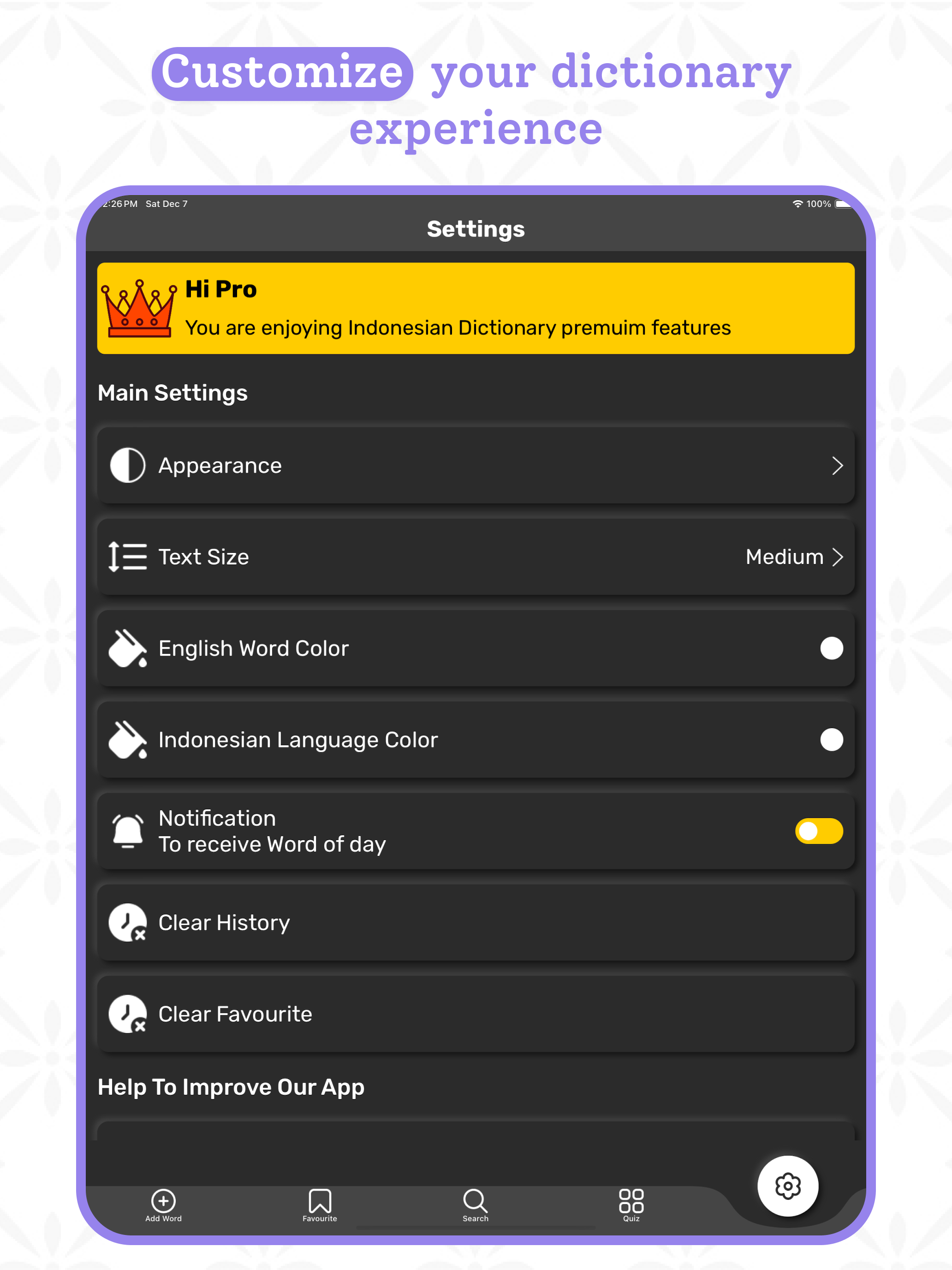 Indonesian Dictionary App