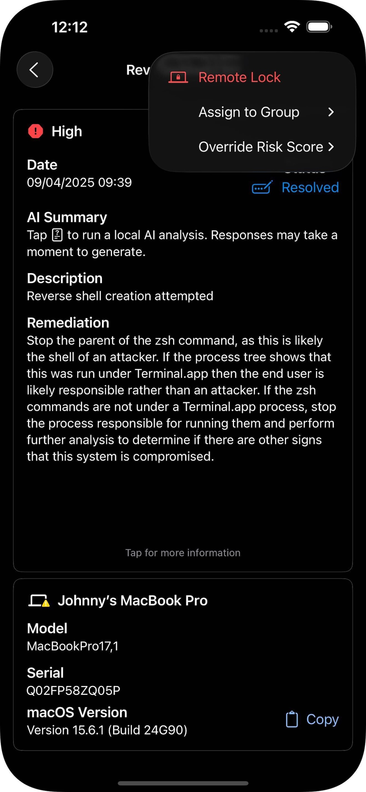 remediaSOAR screenshot 2