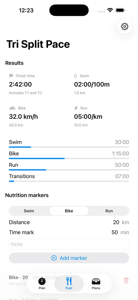 Tri Split Pace Planner2026 screenshot 2