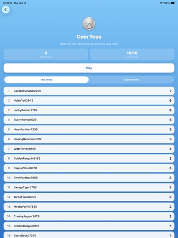 LuckRoll iPad screenshot