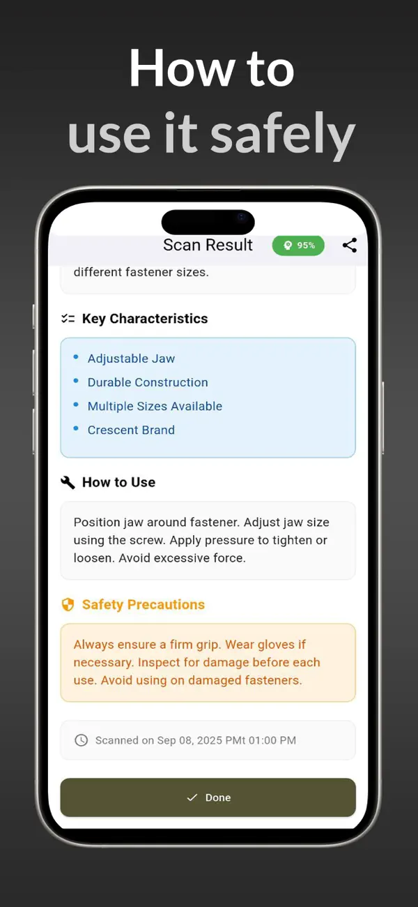 #4. ToolScan: Tool identifier (iOS) Göre: Isuru Lakmal