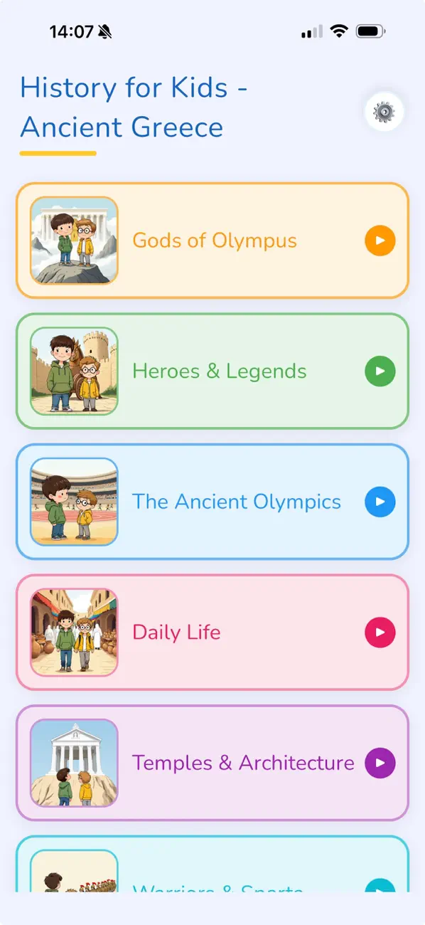 Screenshot #1 pour Histoire Enfants-Grece Antique