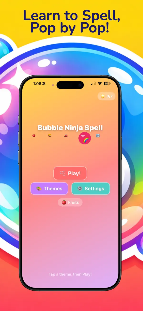 Screenshot #1 pour Bubble Ninja Spell