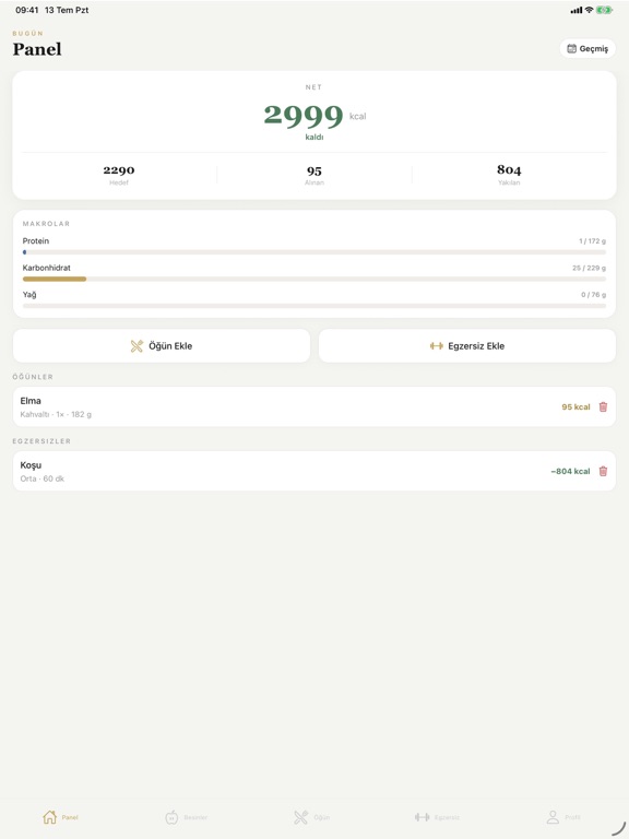Kaçıyor: Calories iPad screenshot
