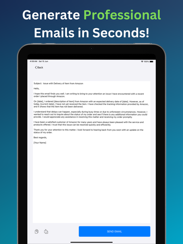 ‎Email Writer : AI Email Writer Screenshot