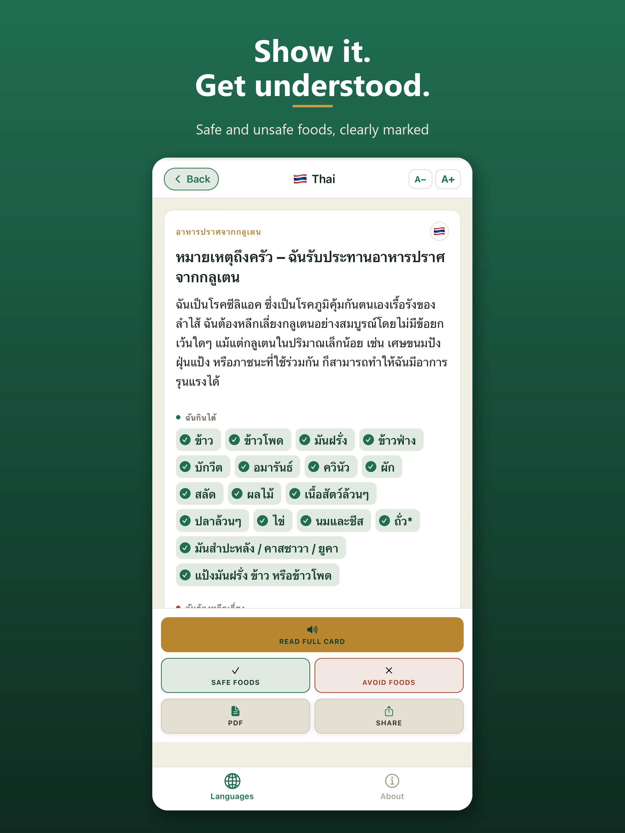 Gluten Free Travel Card screenshot 8