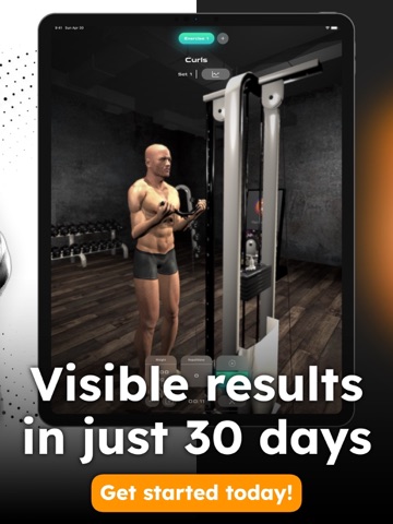 Gym Fitness & Workout Planner iPad screenshot